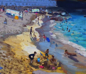 Detail von Überblick auf den Porthmeor-Strand, St. Ives, 2015